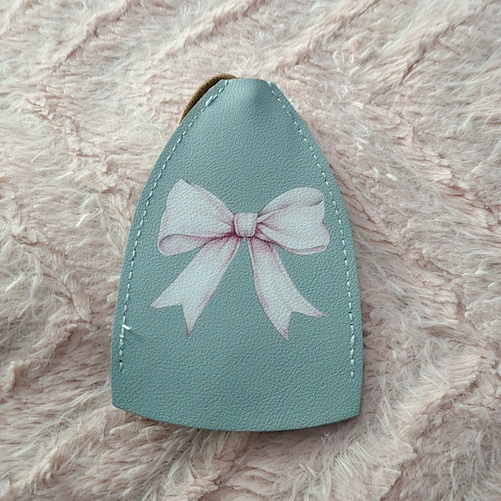 Bow-Embellished Key Pouch